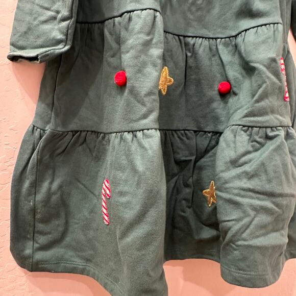 John Lewis Green Christmas Tree Dress - Picture 4 of 11